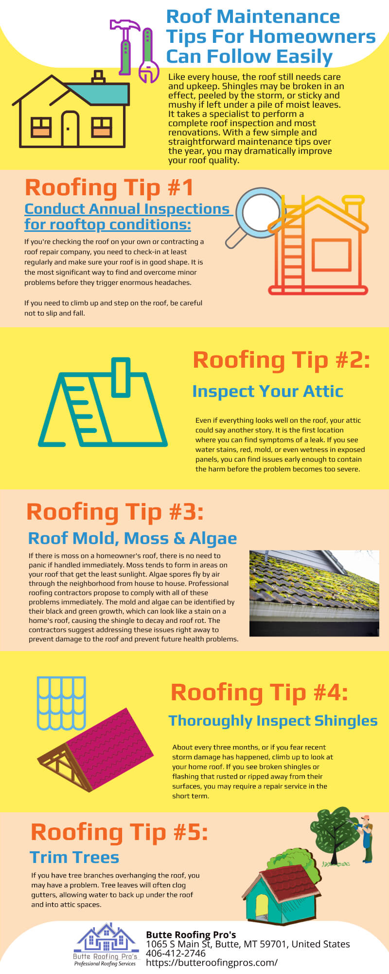 Easy to Follow Roof Maintenance Tips for Homeowners - Infographic
